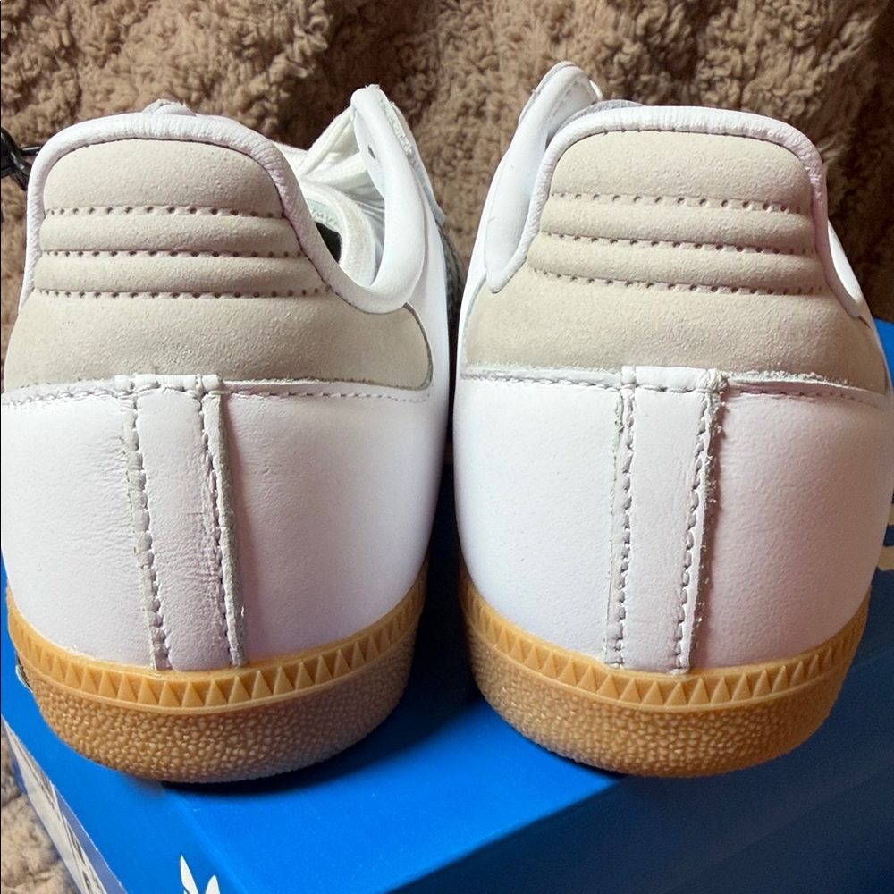 Adidas Women’s Samba OG White and Gum Sneakers - Picture 6 of 14